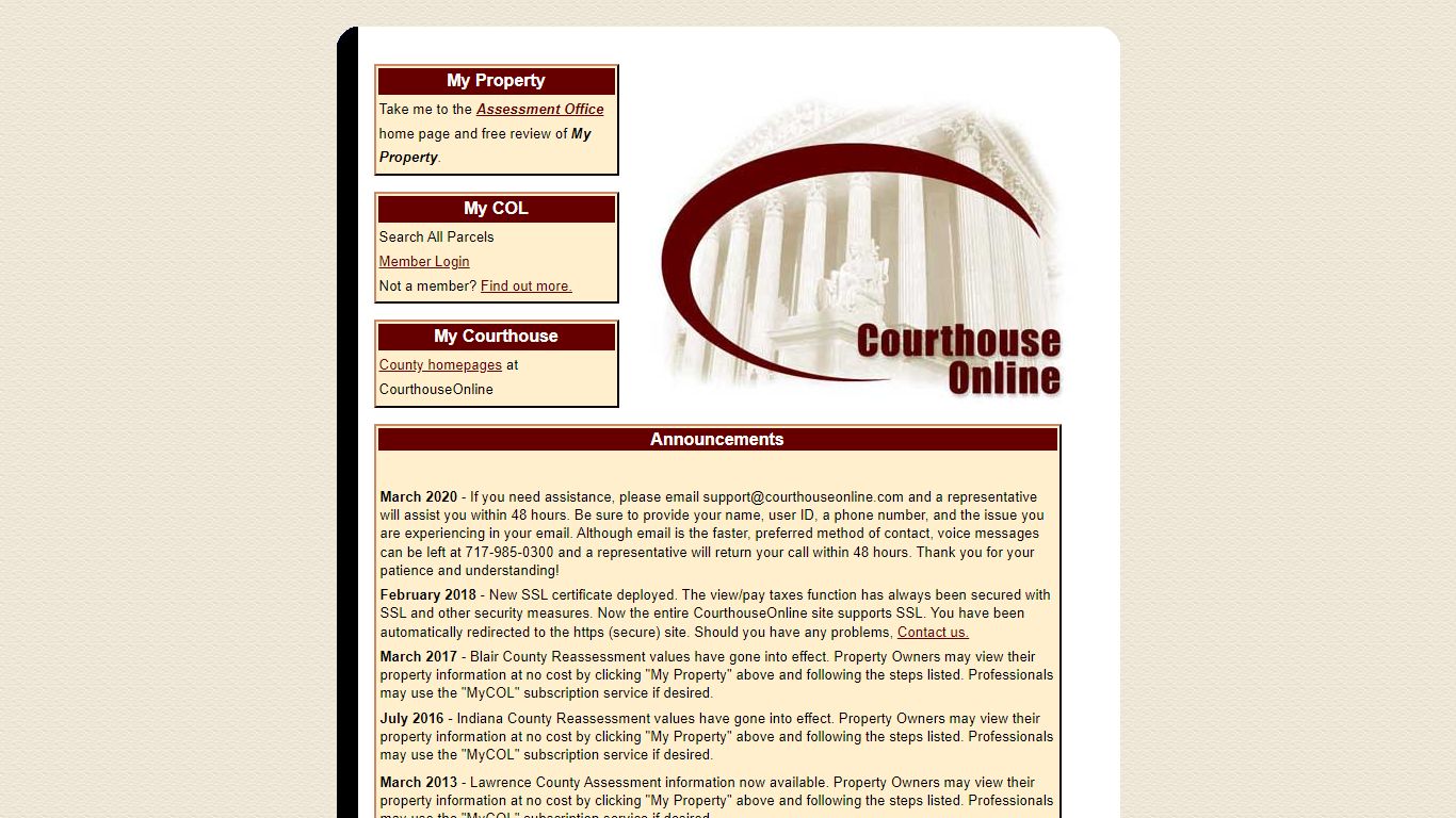 Courthouse Online - County Home